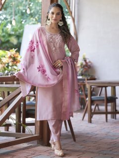 Women Kurta and Pant Sets Simar Silk fabric