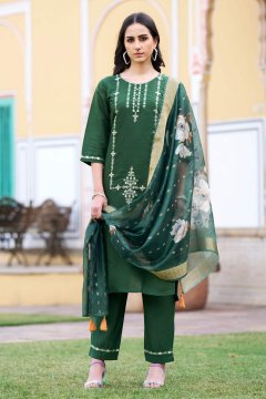 Women Kurta and Pant Sets Viscos Roman Silk Fabric