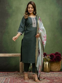 Women Kurta and Trousers Pant Sets Cotton Blend