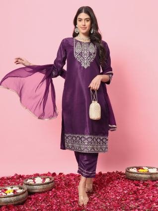  Embroidered Kurta Pant with Dupatta Set | Premium Ethnic Wear for Women