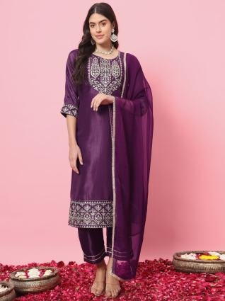 Embroidered Kurta Pant with Dupatta Set | Premium Ethnic Wear for Women