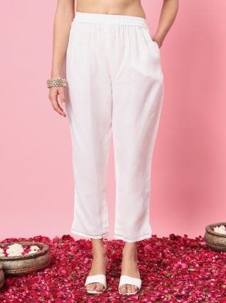 Ivory Blossom Embroidered Kurta Pant Set